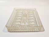 Vintage Federal Glass Windsor Button and Cane Design Glass Tray