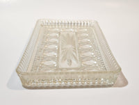 Vintage Federal Glass Windsor Button and Cane Design Glass Tray