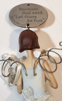 2008 Hallmark Keepsakes Aunt Angel Down To Earth Detailed Resin Hanging Christmas Tree Ornament