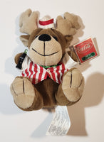 Coca Cola Bean Bag Collection Reindeer Holding a Bottle 7" Stuffed Toy Plush New with Tags