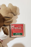 Coca Cola Bean Bag Collection Reindeer Holding a Bottle 7" Stuffed Toy Plush New with Tags