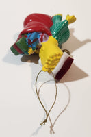 2004 Kurt S. Alder Twentieth Century Fox The Simpsons Bart Simpson with Santa Bag and Krusty Doll 3 1/2" Resin Hanging Christmas Tree Ornament
