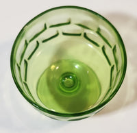 Vintage Federal Glass Colonial Yorkton Sherbet Green Glass Pedestal Dish