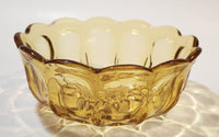 Vintage Anchor Hocking Fairfield Gold Amber Salad Bowl Dish