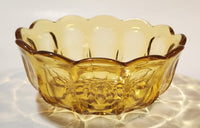 Vintage Anchor Hocking Fairfield Gold Amber Salad Bowl Dish