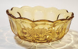 Vintage Anchor Hocking Fairfield Gold Amber Salad Bowl Dish