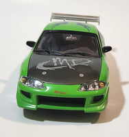 2002 Revell Universal Studios The Fast and The Furious Brian's 1995 Mitsubishi Eclipse Green 1:25 Scale Die Cast Toy Car Vehicle with Opening Hood