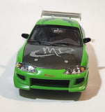 2002 Revell Universal Studios The Fast and The Furious Brian's 1995 Mitsubishi Eclipse Green 1:25 Scale Die Cast Toy Car Vehicle with Opening Hood