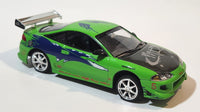 2002 Revell Universal Studios The Fast and The Furious Brian's 1995 Mitsubishi Eclipse Green 1:25 Scale Die Cast Toy Car Vehicle with Opening Hood