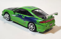 2002 Revell Universal Studios The Fast and The Furious Brian's 1995 Mitsubishi Eclipse Green 1:25 Scale Die Cast Toy Car Vehicle with Opening Hood