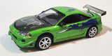 2002 Revell Universal Studios The Fast and The Furious Brian's 1995 Mitsubishi Eclipse Green 1:25 Scale Die Cast Toy Car Vehicle with Opening Hood