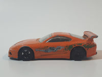 2013 Hot Wheels HW City Street Power Toyota Supra Orange Die Cast Toy Car Vehicle