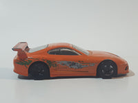 2013 Hot Wheels HW City Street Power Toyota Supra Orange Die Cast Toy Car Vehicle