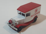 1980s Lledo Promotional Model 1934 Ford Model A Delivery Van Truck Air Canada Red Die Cast Toy Car Vehicle