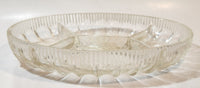 Vintage Four Compartment Crystal Cut Glass 8" x 11" Serving Dish