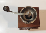 Vintage 1970s OBO Wood and Metal Coffee Grinder Mill