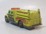 2004 Matchbox Fire International Pumper Neon Yellow Fire Truck Die Cast Toy Car Firefighting Rescue Vehicle