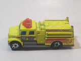 2004 Matchbox Fire International Pumper Neon Yellow Fire Truck Die Cast Toy Car Firefighting Rescue Vehicle