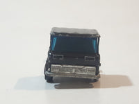 Vintage Yatming Semi Delivery Truck Black Die Cast Toy Car Vehicle