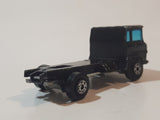 Vintage Yatming Semi Delivery Truck Black Die Cast Toy Car Vehicle