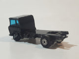 Vintage Yatming Semi Delivery Truck Black Die Cast Toy Car Vehicle