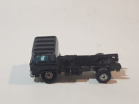 Vintage Yatming Semi Delivery Truck Black Die Cast Toy Car Vehicle