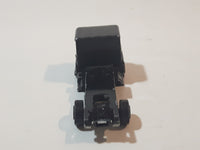 Vintage Yatming Semi Delivery Truck Black Die Cast Toy Car Vehicle