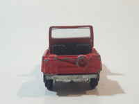 Vintage 1980s Yatming No. 1608 Jeep CJ7 Red Die Cast Toy Car Vehicle