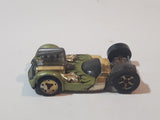 2007 Hot Wheels Blast & Crash Flattery Metalflake Olive Green Die Cast Toy Car Vehicle