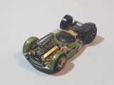 2007 Hot Wheels Blast & Crash Flattery Metalflake Olive Green Die Cast Toy Car Vehicle