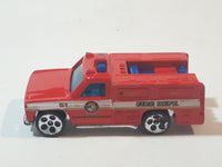 1997 Hot Wheels Fire Fighting Rescue Ranger 51 Red Fire Truck Die Cast Toy Car Vehicle