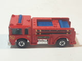 1982 Hot Wheels Fire Eater Red Fire Truck Die Cast Toy Car Vehicle - BW - Blue Lights