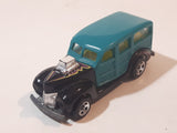 1993 Hot Wheels '40's Woodie Teal and Black Wood Panel Die Cast Toy Car Vehicle