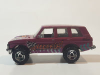 1997 Hot Wheels Biff! Bamm! Boom! Range Rover Dark Magenta Pink Die Cast Toy Car Vehicle