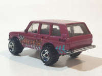 1997 Hot Wheels Biff! Bamm! Boom! Range Rover Dark Magenta Pink Die Cast Toy Car Vehicle