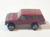 1997 Hot Wheels Biff! Bamm! Boom! Range Rover Dark Magenta Pink Die Cast Toy Car Vehicle