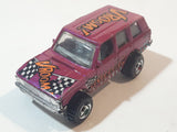 1997 Hot Wheels Biff! Bamm! Boom! Range Rover Dark Magenta Pink Die Cast Toy Car Vehicle