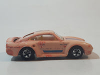 1988 Hot Wheels Color Racers Porsche 959 Light Pink White Die Cast Toy Race Car Vehicle