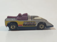 1983 Hot Wheels Snake Mountain Challenge Cannonade Masters Of The Universe Metallic Silver Die Cast Toy Race Car Vehicle with Opening Hood