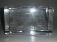 Rare 1997-2005 Chase Field Bank One Ballpark Laser Engraved Glass Paperweight