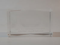 Rare 1997-2005 Chase Field Bank One Ballpark Laser Engraved Glass Paperweight