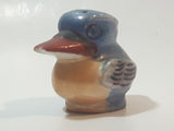 Antique Japan Mid Century Blue and Peach Luster Duck Ceramic Salt or Pepper Shaker (Single)