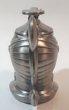 Vintage Medieval Knight Helmet Shaped Heavy Metal Table Top Gas Lighter with Inner Storage