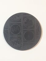 World Pog Federation The Old Fashioned Game Of The Future Rainbow and Black Plastic Caps Pog Slammer
