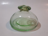 Vintage Ink Well Style Lime Green Blown Glass Bottle