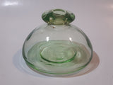 Vintage Ink Well Style Lime Green Blown Glass Bottle