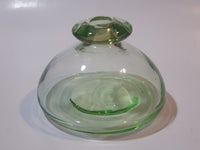 Vintage Ink Well Style Lime Green Blown Glass Bottle