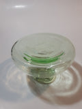 Vintage Ink Well Style Lime Green Blown Glass Bottle