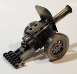 Military Cannon 7" Metal Ornament Sculpture