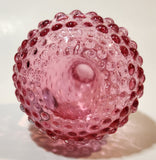 Vintage Fenton Cranberry Glass Hobnail 5 1/4" Tall Cruet Mini Pitcher Jug